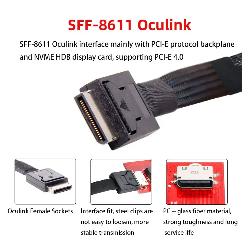 MLx様② OCuLink SFF-8611/8612 to Dual M.2 NVMe NGFF M-key 2230 2242 2260