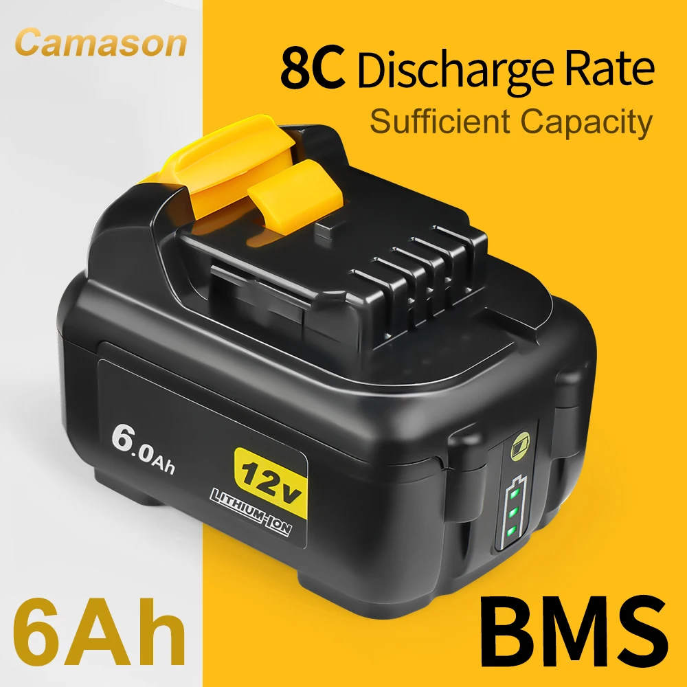 Batteria Camason Dcb120 Per Utensili Elettrici Dewalt 10.8V 12V Accessori Per Utensili Elettrici Ricaricabili Batterie Al Litio Sostituire Dcb124