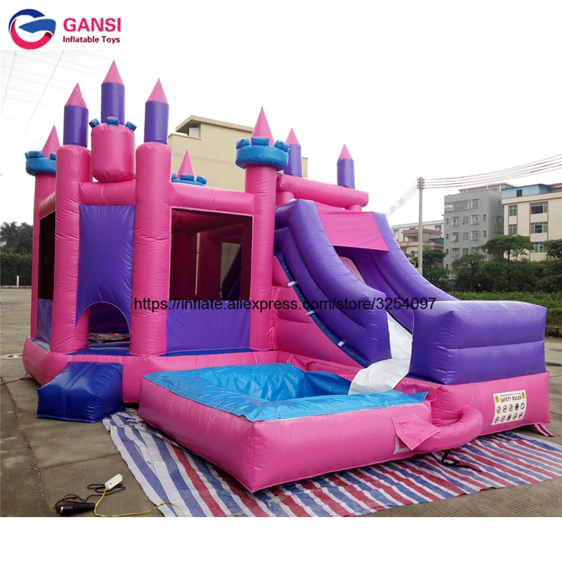 New Design Pink Jumping Castle Commercial Bouncer Inflatable Playground for sale