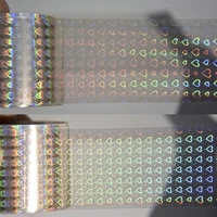 100cm Clear Laser Heart Nail Foils Holo Heart Beam Foil Paper For Nial Art Decoration Tools Hot Stamping Transfer Foil Sticker 1