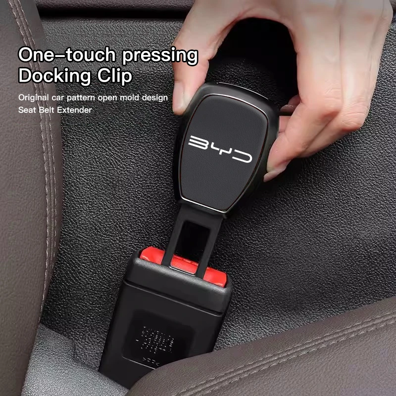Seat Belt Extender Car Seat Belt Extender Buckle Safety Belt Cover Accessories for BYD Atto E6 Tang E3 E9 F3 Song F3R Qing Yuan D1 S6 F0 E5 E2 E1