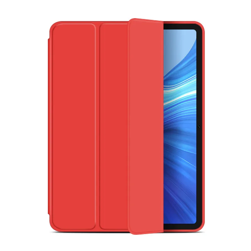 Soft Silicone Tri-Folding Stand Smart Tablet Case with Cover