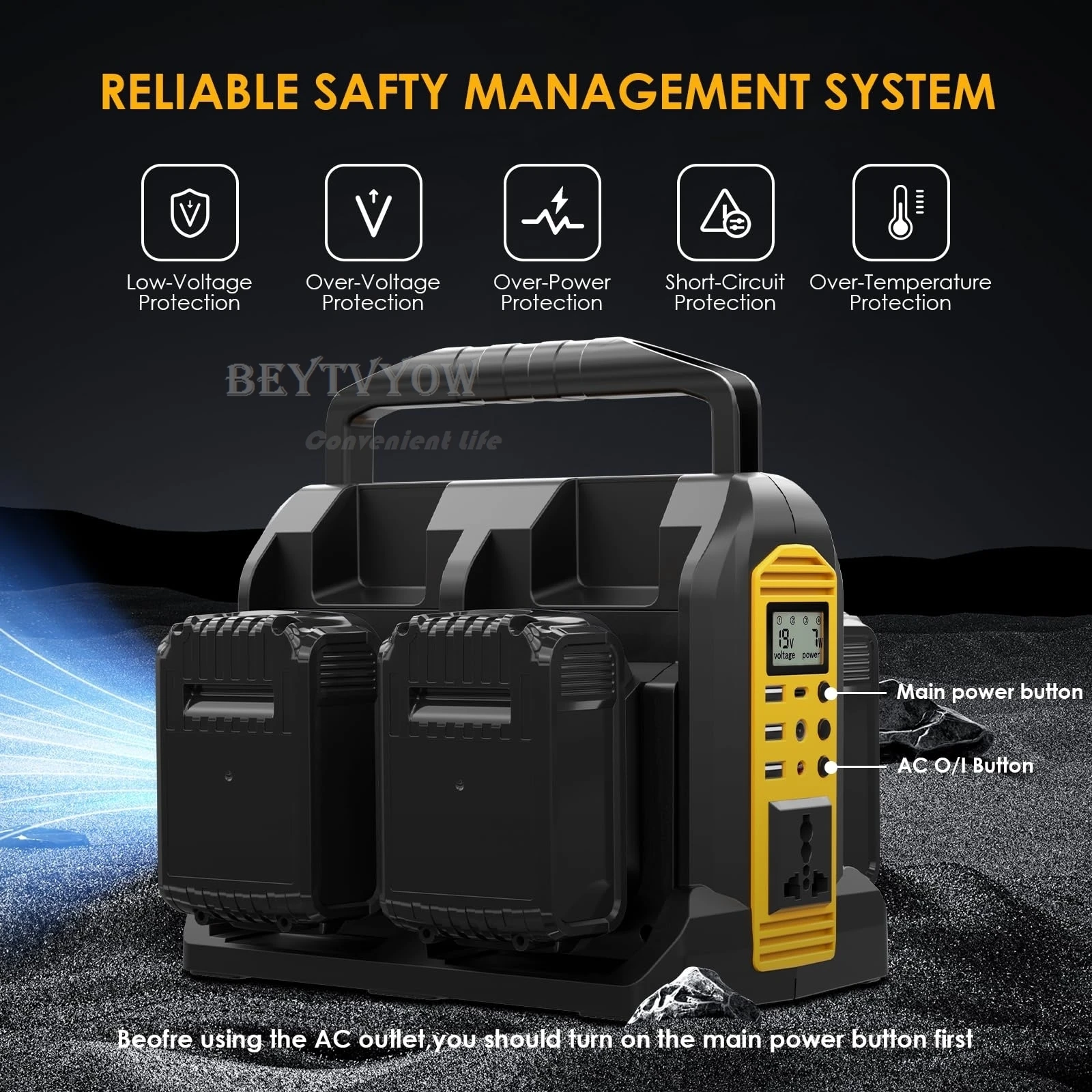 350W Power Inverter Compatible with Dewalt 20V Battery Outdoor Generators Conver