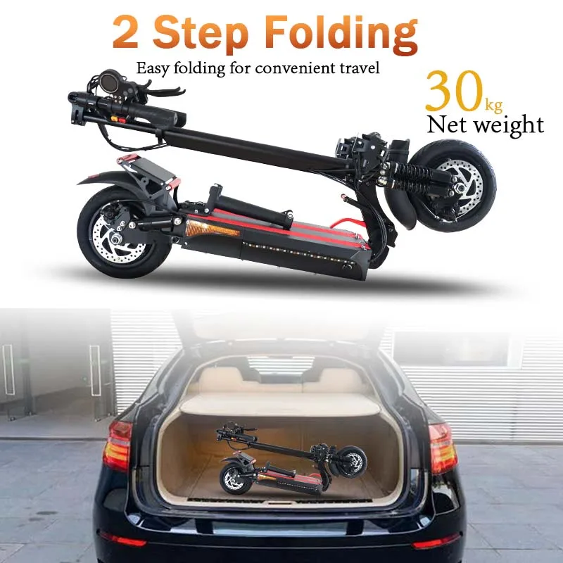 2600W Powerful Electric Scooter 65km/h 48V 20AH Strong Battery with Seat Electric Skate Scooters for Adults Long Range