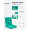 Water Resistant High Back Chair Cushion Plush Tufted Replacement Seat Cushion with Ties Outdoor Patio Adirondack and Rocking 4
