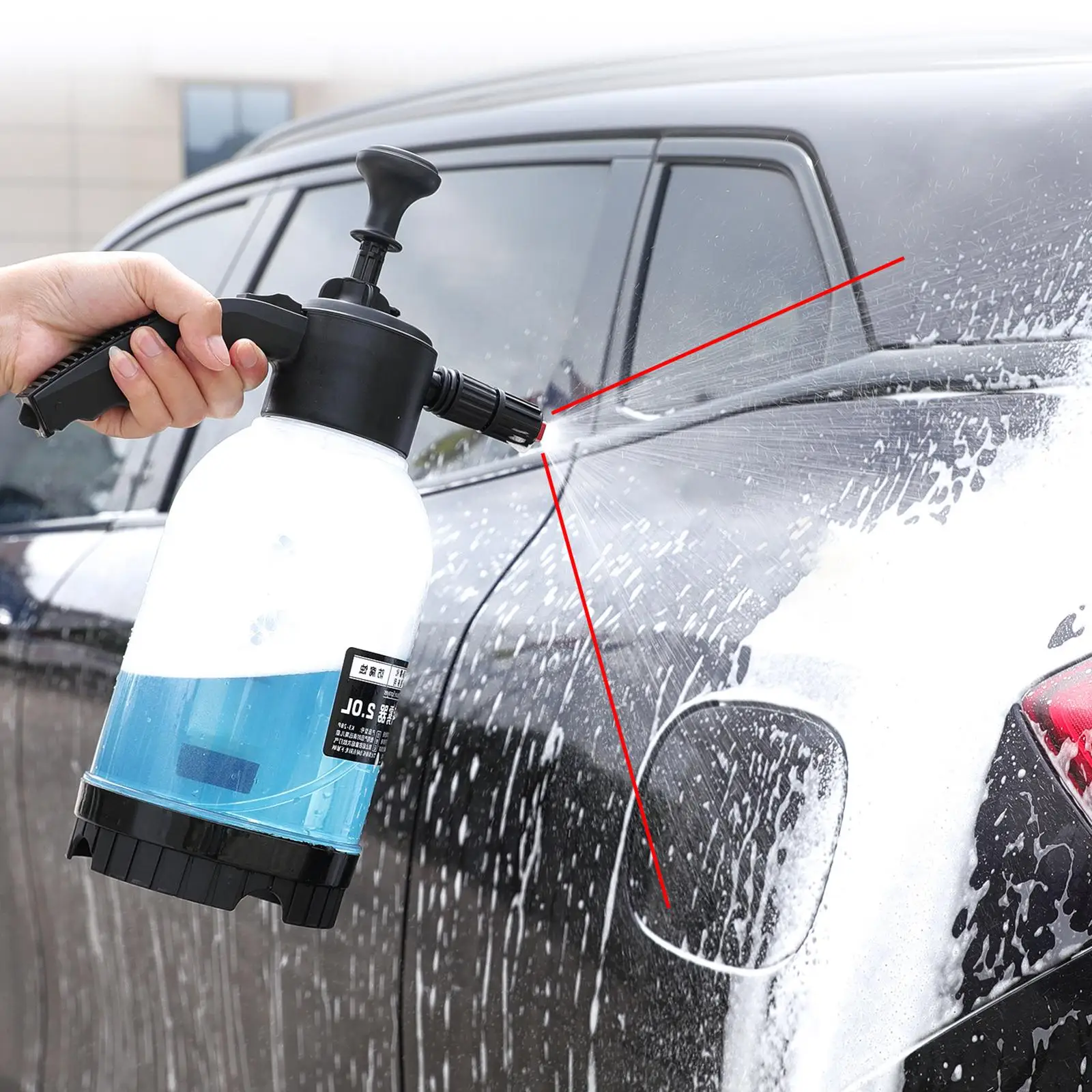 Car Hand Foam Sprayer Soap Sprayer Bottle Adjustable Nozzle for Car Washing