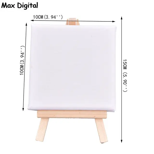 Mini Canvases, Small Painting Canvas with Mini Easel 10x10 cm Art Canvases  Painting Kit for Kids Teenagers Acrylic Pouring Oil - AliExpress