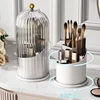 360 Rotary Makeup Brush Holder With Cover Luxury Cosmetic Organizer for Lipstick Eyebrow Pencil Eyeshadow Storage Box Multi Func 6