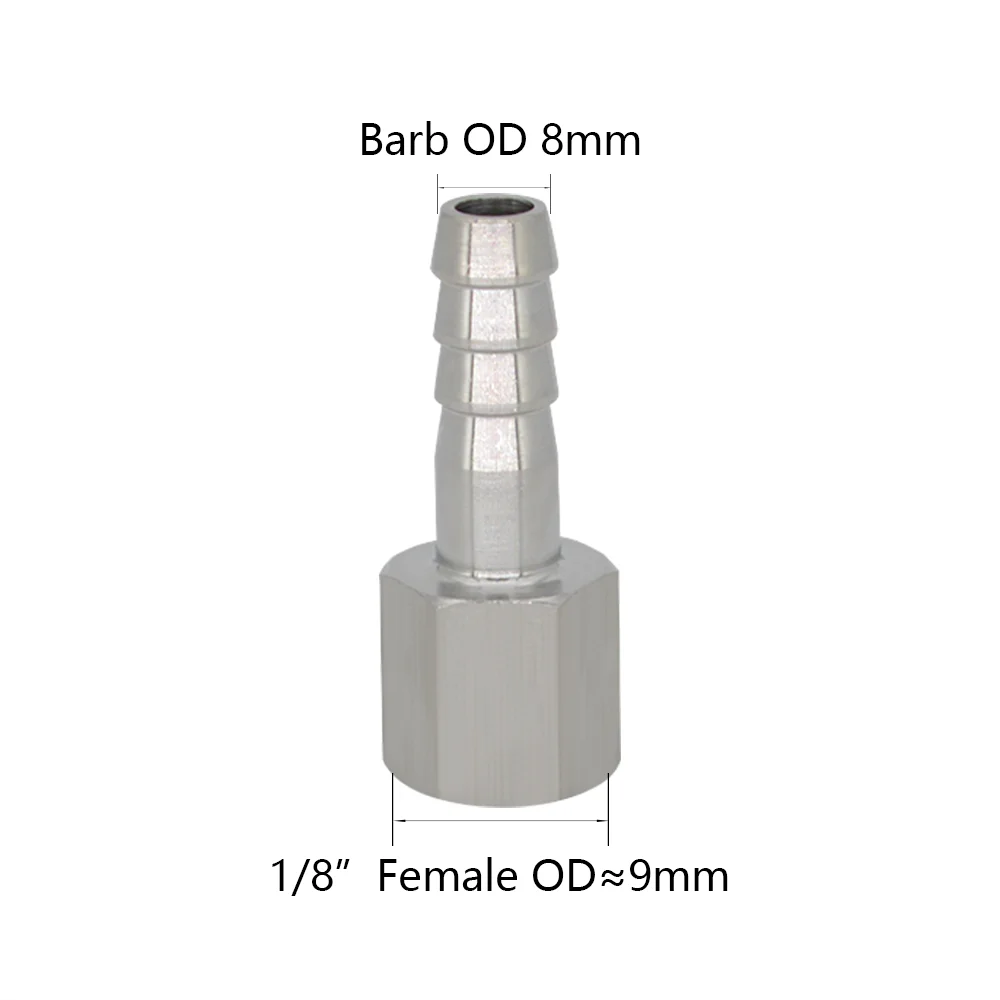 YQBS 304 Edelstahl BSP Gerade Schlauchanschlüsse mit Innengewinde, Rohrverbindungsstücke für Sanitärinstallationen – Detail 6