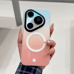 Luxury Skin - friendly Magnetic Case with Shockproof Acrylic Cover for HUAWEI Pura 90S Pro (White)