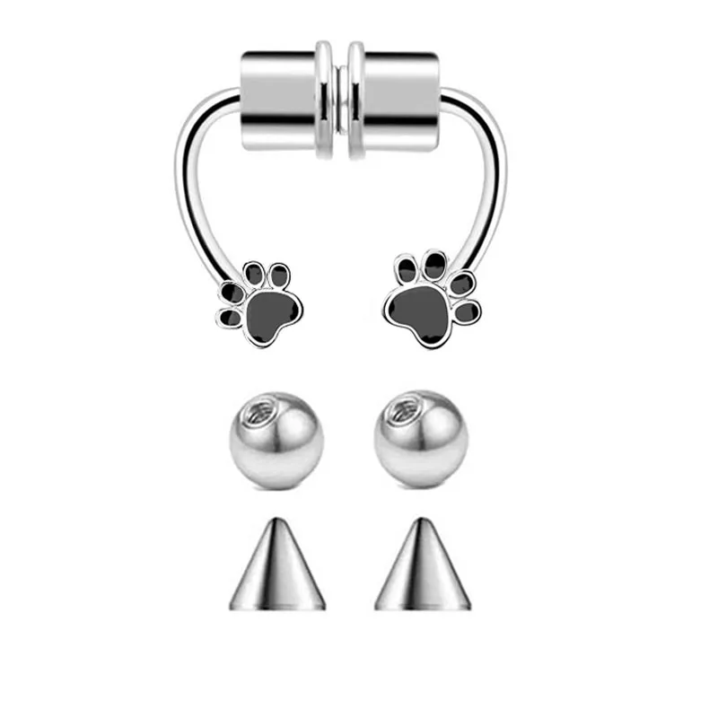 

Fake Nose Ring, Nose Cuffs, Fake Septum Nose Ring, Faux Magnetic Septum Nose Ring Pack, 20G Fake Piercings Jewelry for Women Men