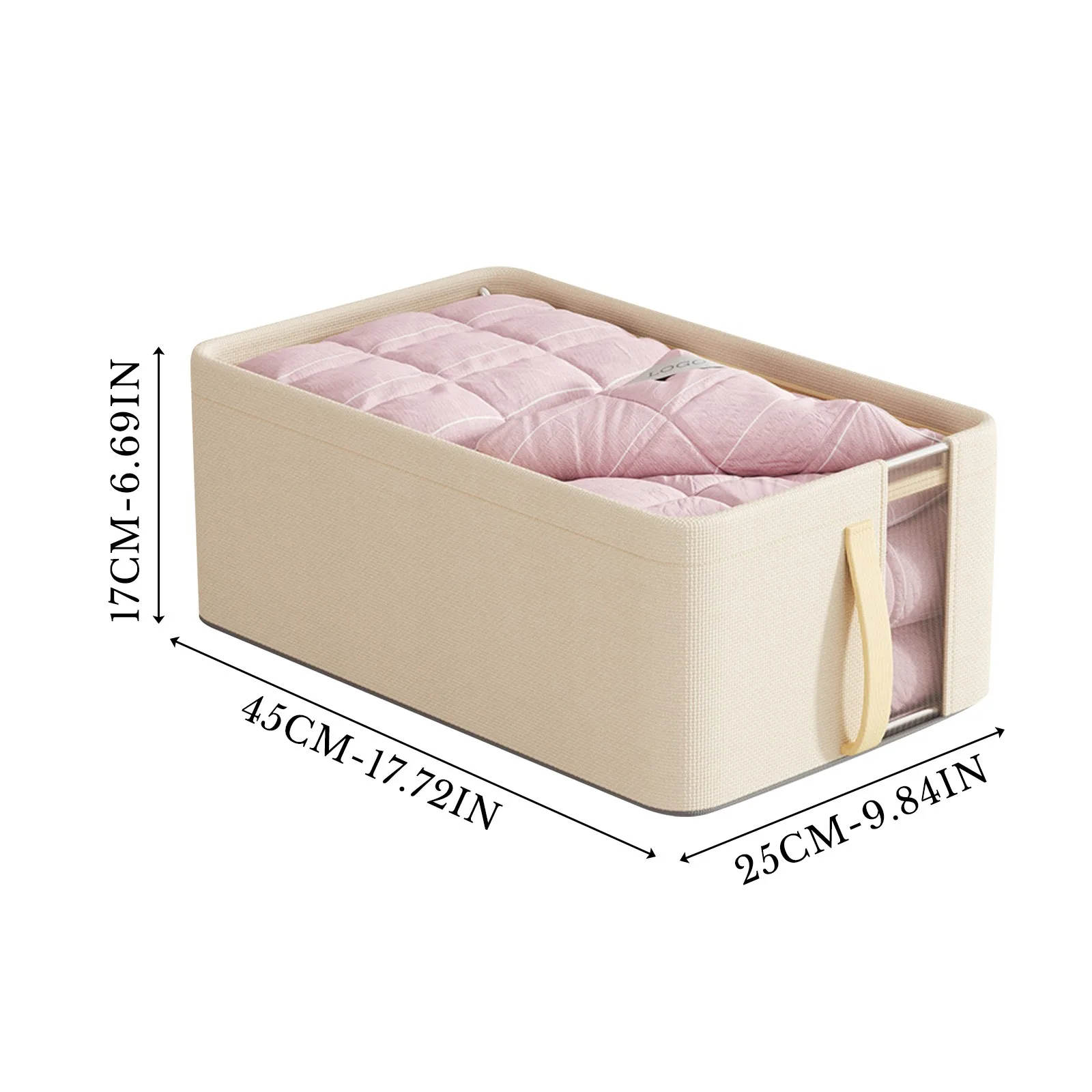 45x25x17cm Oxford Fabric Mesh Steel Shelf Organizer,Clothes Storage Bins Foldable Closet Organizers Storage Containers with Rein 5