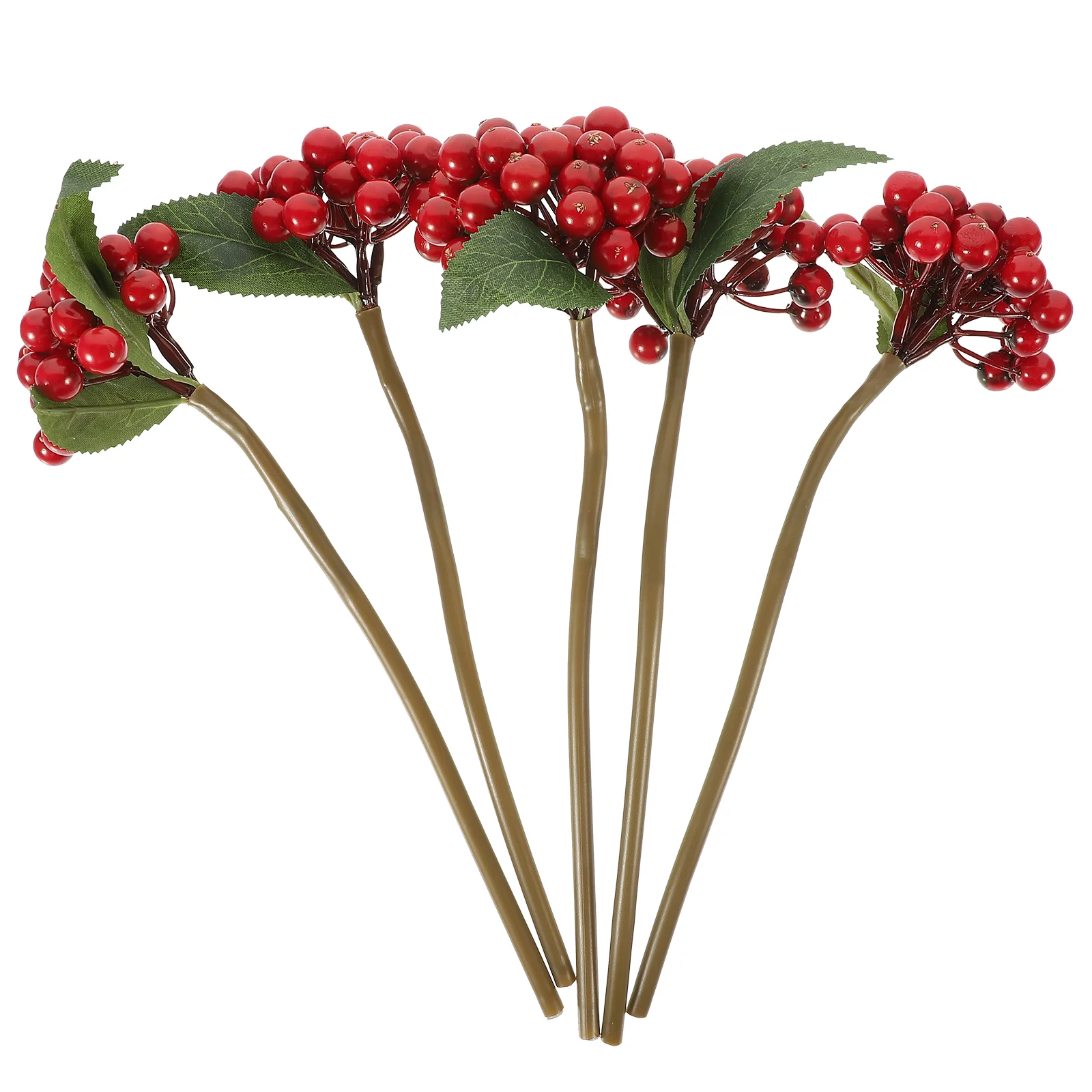 

5 Pcs Berries Christmas Picks Vase Artificial Berry Stem Fake Decoration Model Faux Branches