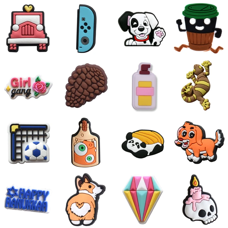 

Hot Sales 1Pcs PVC Shoes Charms for Croc Wristband Garden Sandals Decoration DIY Accessories Pins Kids Men Women Party Gifts
