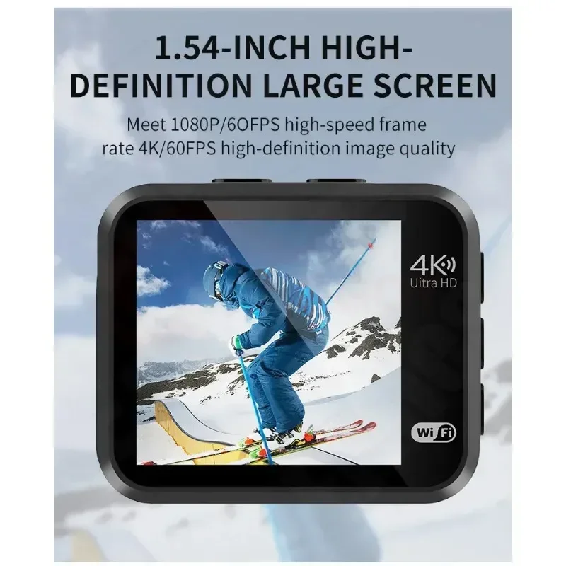 4K HD Mini  Action Camera Wifi Remote Control with screen 10M Waterproof 60FPS 5X zoom DV outdoor Sport Camcorders Drive Recorde 3