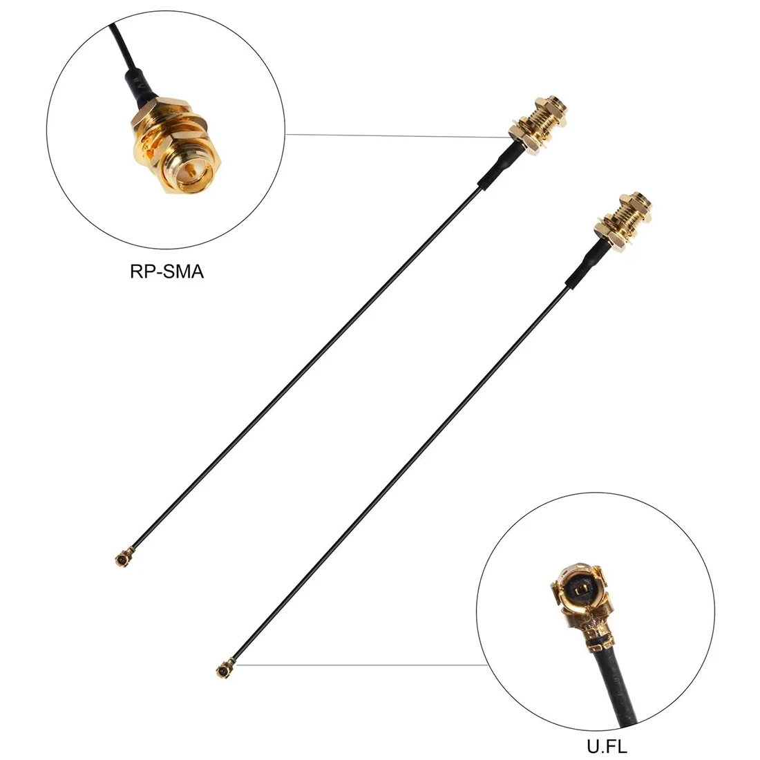 Câble Pigtail U.FL vers SMA Femelle 15cm pour Carte WiFi PCI