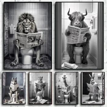 Bathroom Lion Cow 1