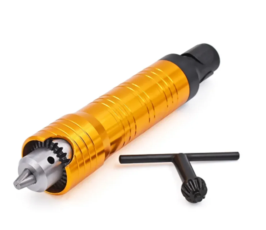 6mm Rotary Angle Grinder Attachment Flexible Flex Shaft + 0.3-6.5mm Drill Chuck Handpiece For Power Electric Drill Dremel Tool