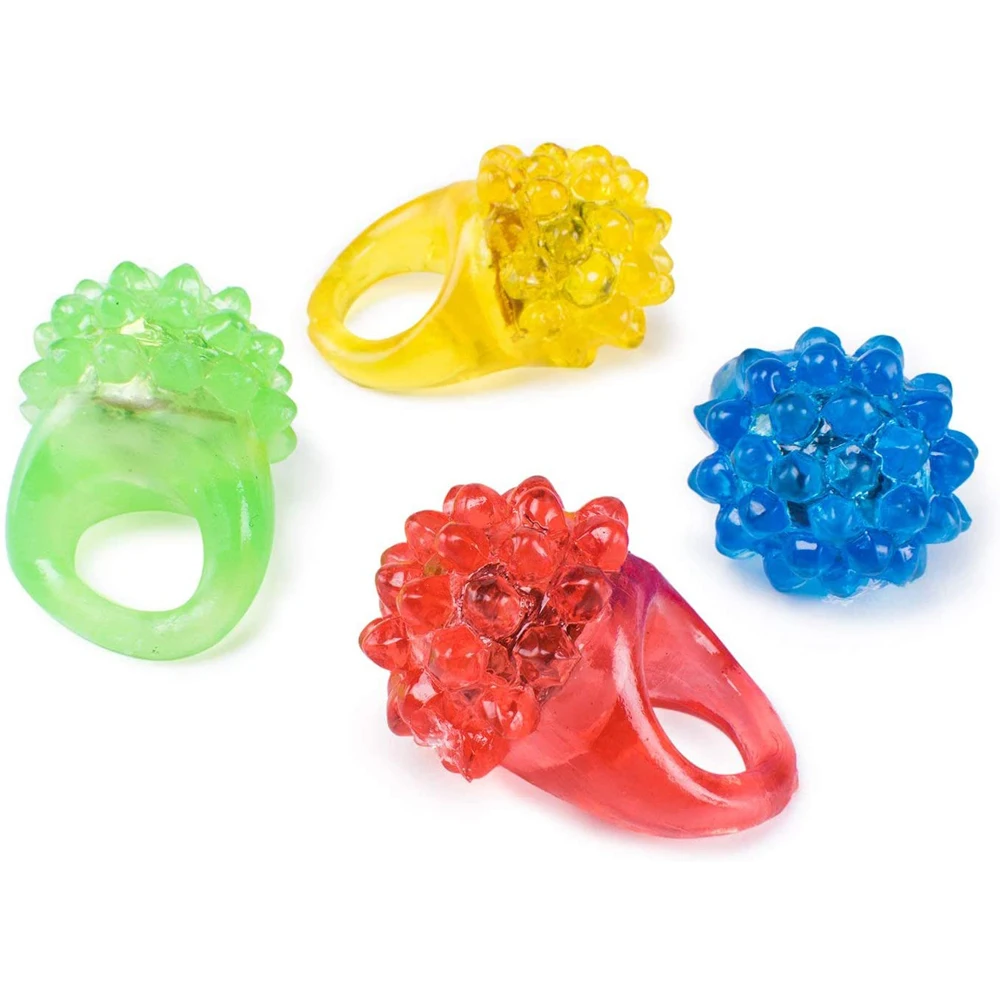 Juego de anillos luminosos de juguete, luces LED de dibujos