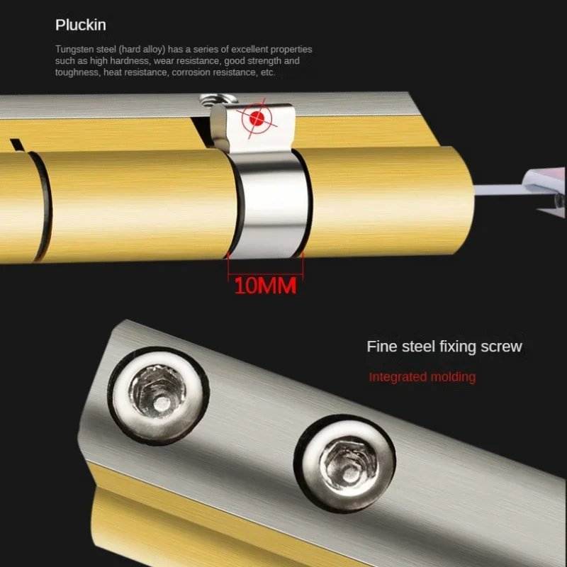 Door Lock Cylinder Single Open Lock Cylinder 10Pieces Master Keys High Quality Indoor Anti-theft All Copper