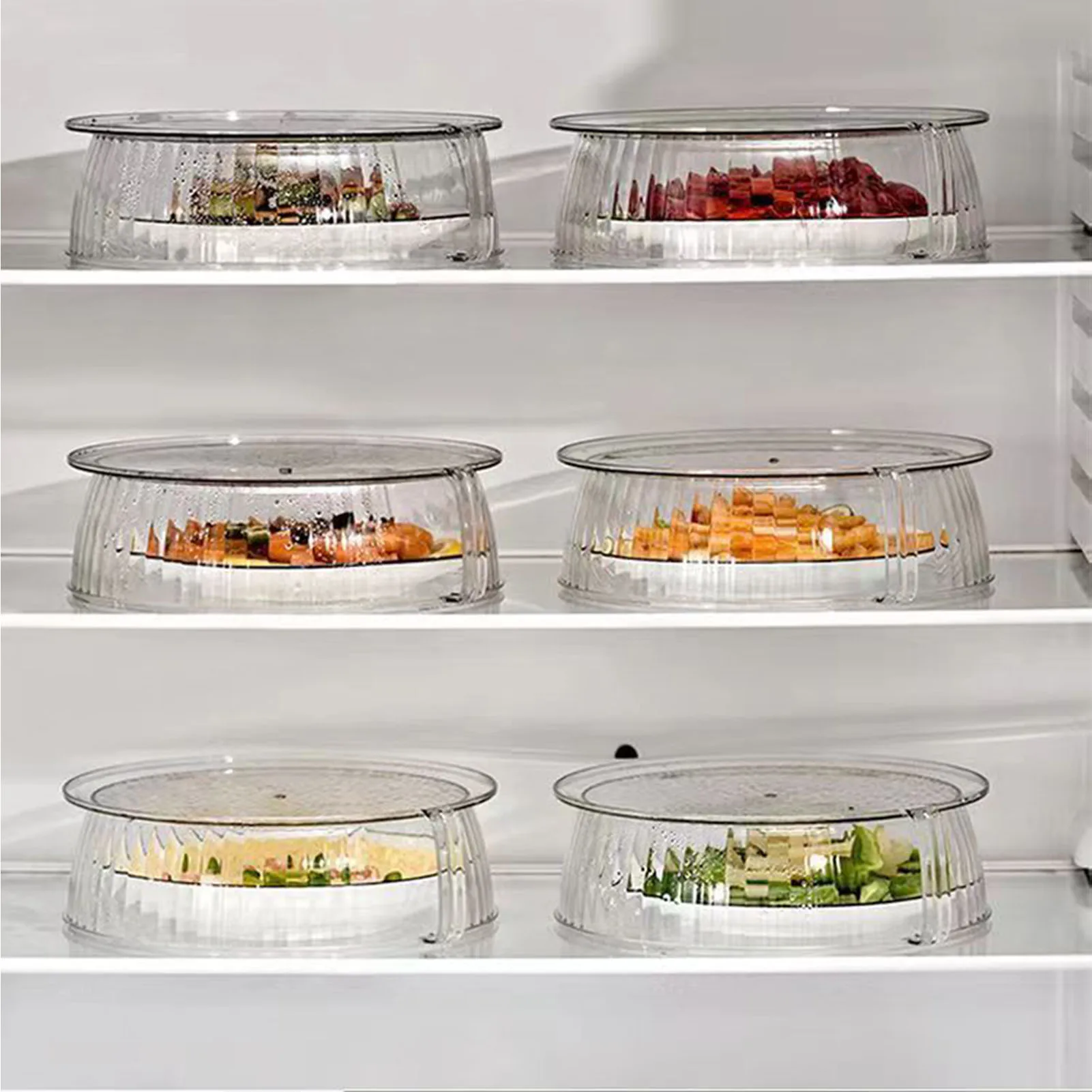 Clear Microwave Splatter Cover Splatter Guard Lid Handle for Heating Pasta Warming Leftovers