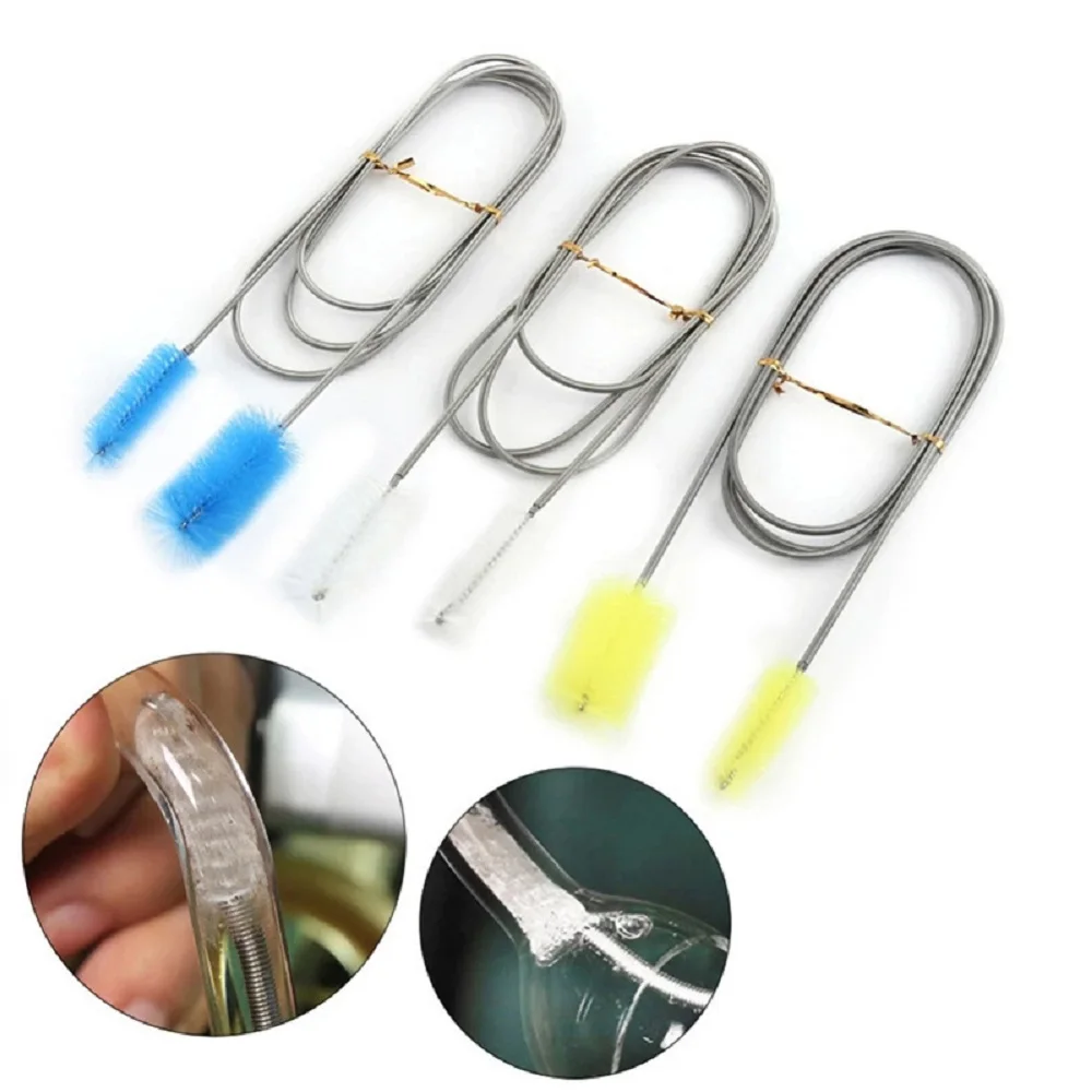 Aquarium Cleaning Brush Aquarium Cleaning Brush for Water Filter Pump Lily Pipe Air Tube Hose Stainless Steel Fish Tank Brush Water Pump Accessories
