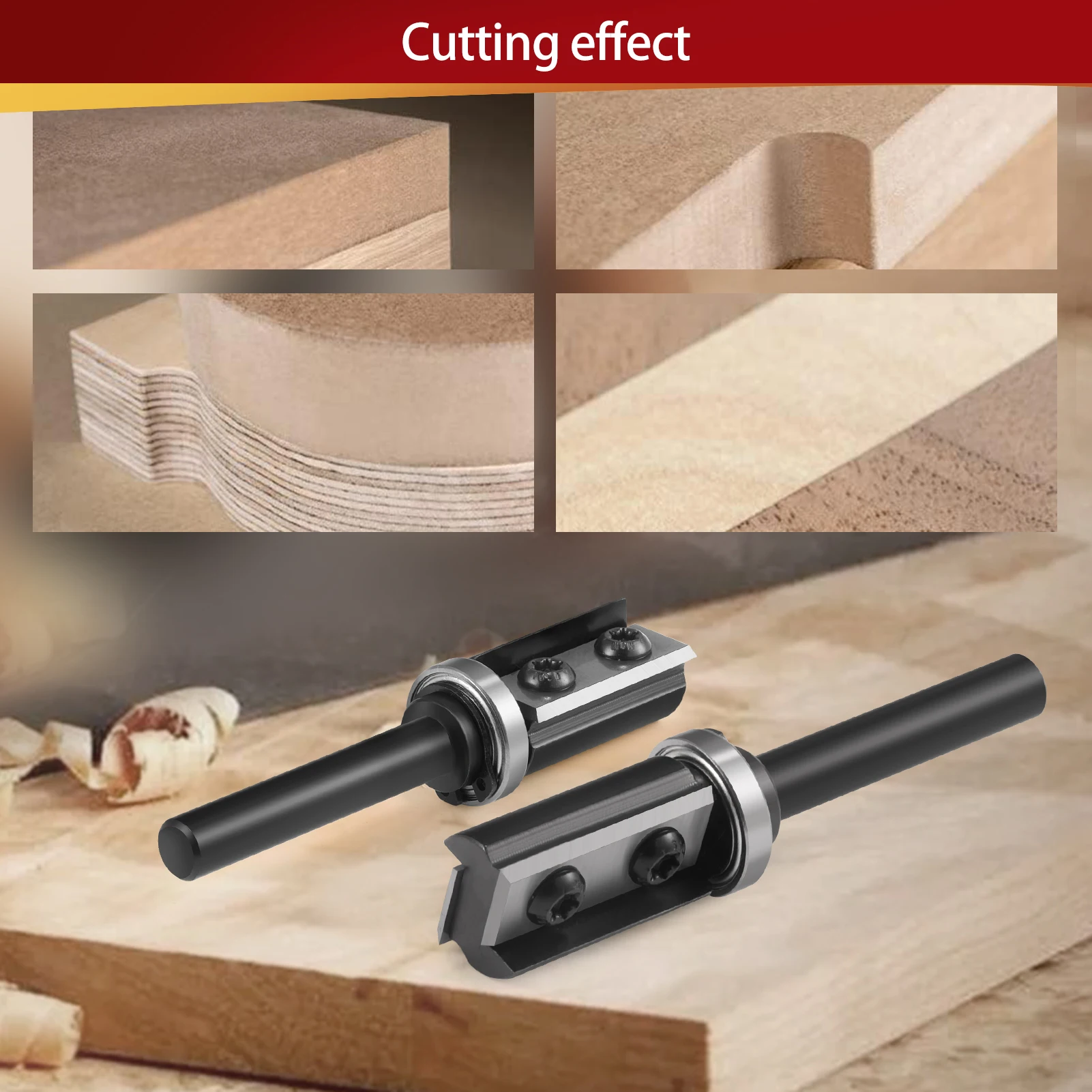 1pcs 8mm 12mm 1/2 목재 대패 비트 트리밍 비트 밀링 커터 목재 CNC 목공 도구 삽입 교체 가능한 블레이드 엔드 밀