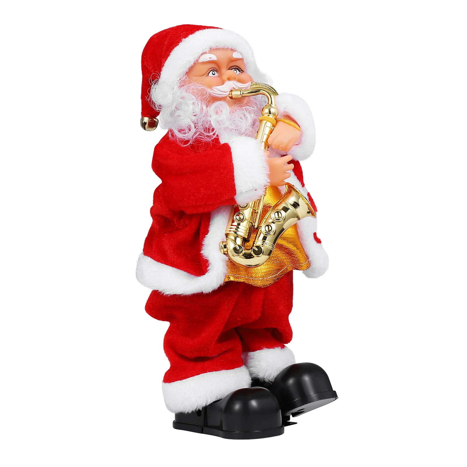 

STOBOK Play Saxophone Santa Claus Christmas Ornament Singing and Moving Santa Xmas Electric