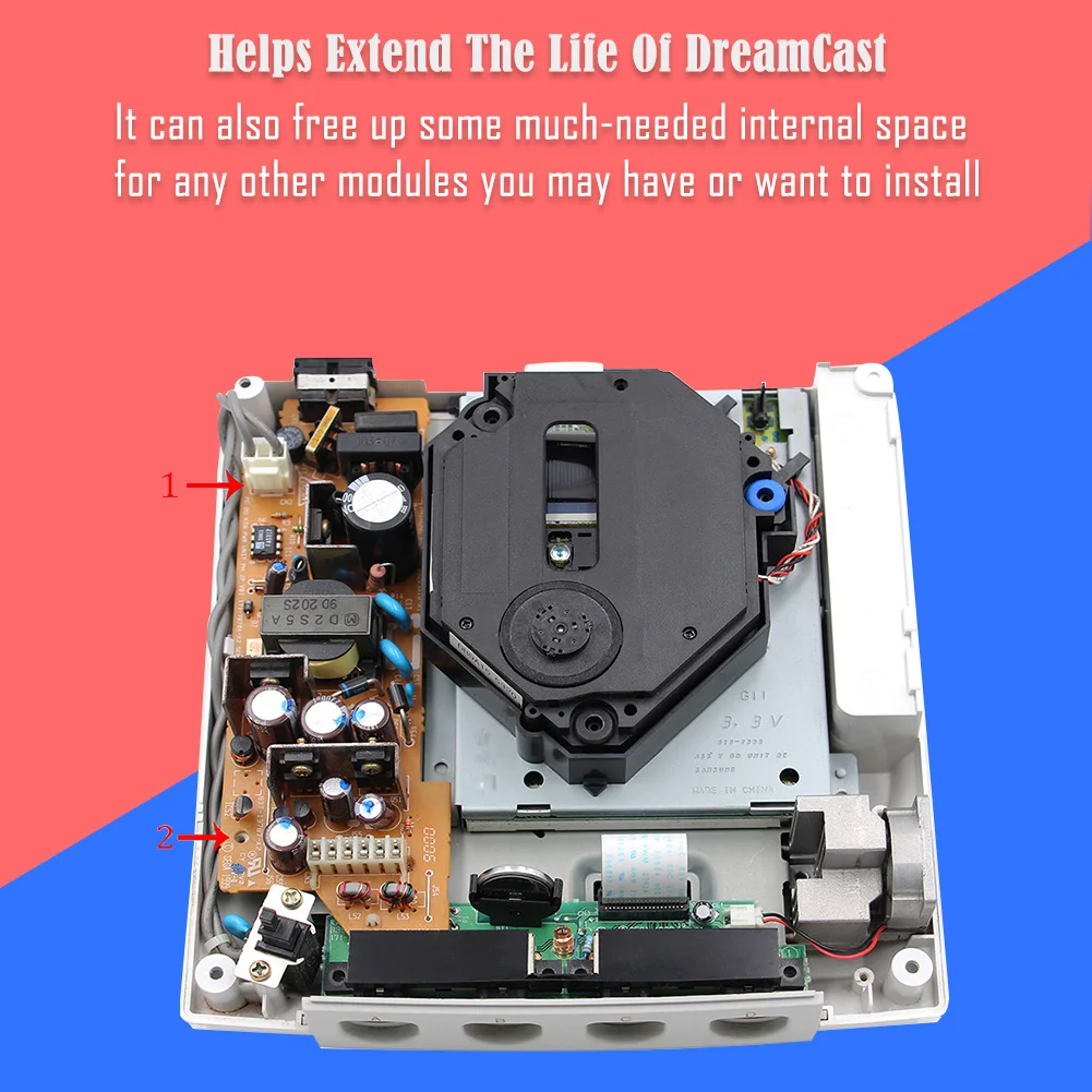 DreamPSU Rev2.0 12V 전원 공급 장치 + DreamCast 게임 콘솔용 플러그 어댑터