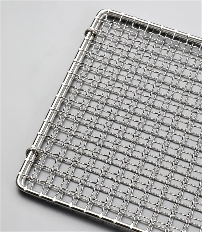 304 stainless steel round barbecue BBQ grill net meshes racks grid round grate Steam net Camping Hiking Outdoor Mesh Wire Net