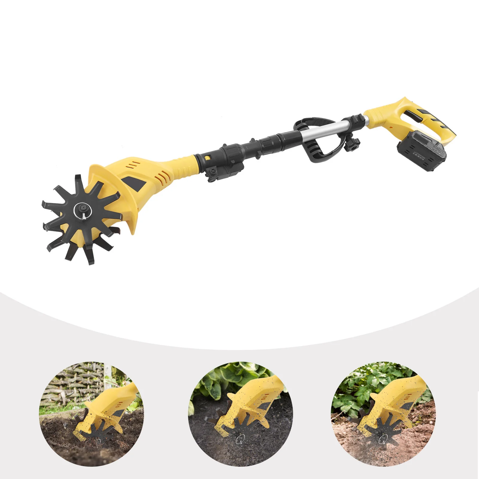 Mini Geometric Solids For Kids MZK Cordless Tiller Cultivator With - Main Image