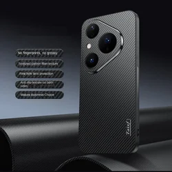 Premium Carbon Fiber Shockproof Phone Bumper Case for Huawei P40 Pro (Black)