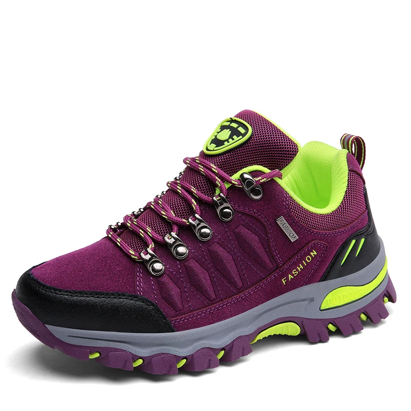2023 Women\'s Boots Women Hiking Shoes Suede Leather Outdoor Shoes Wear-resistant Lady Trekking Walking Hunting Tactical Sneakers