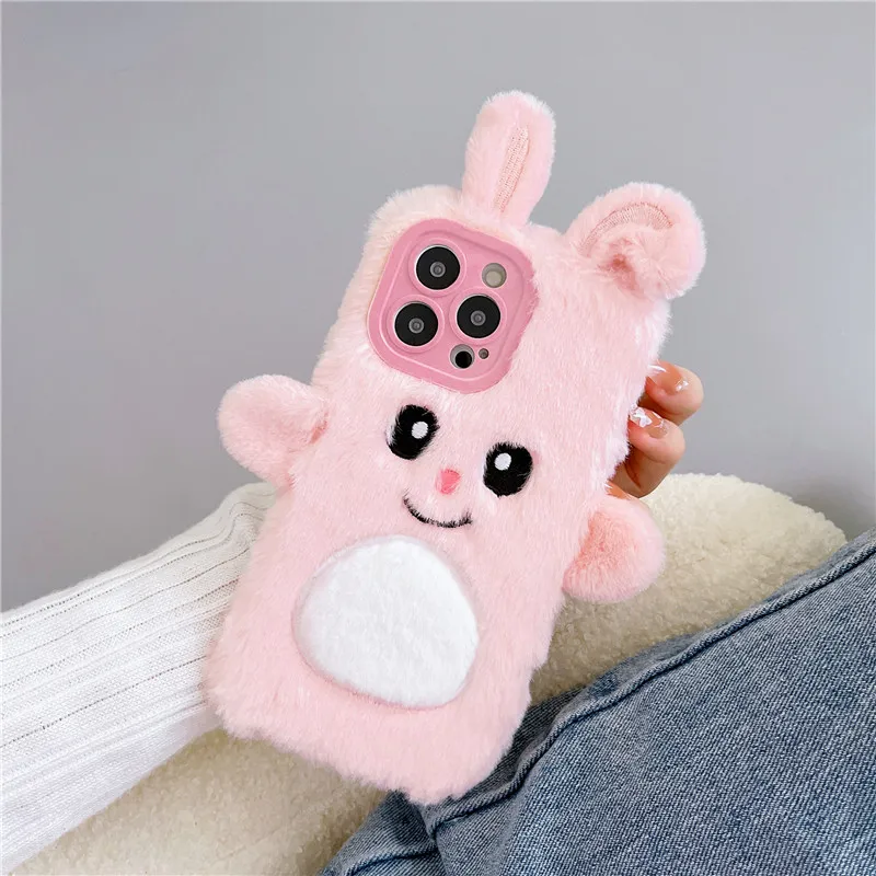 UnnFiko Super Cute Fluffy Dog Case, 3D Cartoon Teddy AirPods Soft Fur  Protective Case Covers (Fluffy Teddy Brown)