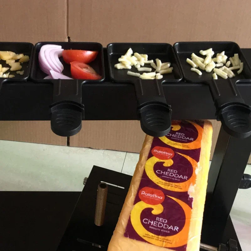 Household Electric Non Stick Melting Pot Double Layer Baking Cheese Heater Bacon Butter Frying Board Grill Baking Cheese Steak 4