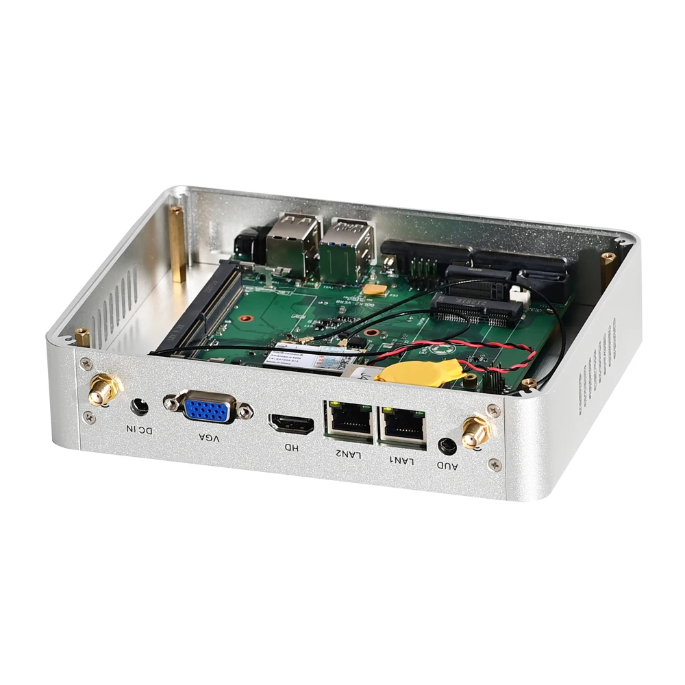 Mini PC Windows 11 CPU Intel Celeron J4105 Quad-Core 8G RAM 512GB SSD Computer Desktop Gamer 2*LAN 2*COM HDMI VGA  TV BOX HTPC