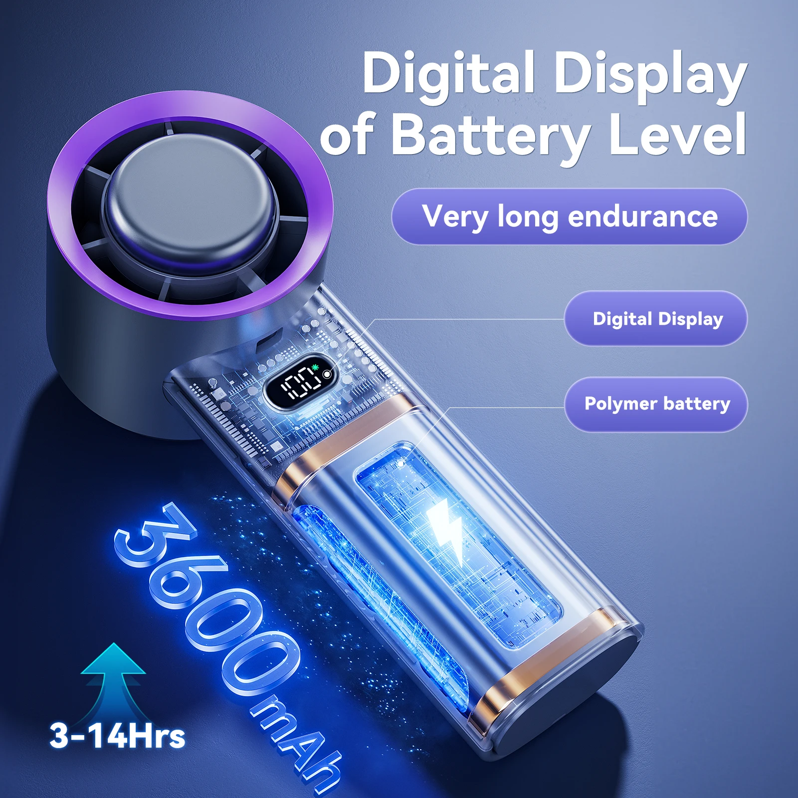 Portable Fan For Travel Mini: Small Pocket Handheld Fan Personal Rechargeable Turbo USB High Speed Keeping Cool In Hot Weather 6