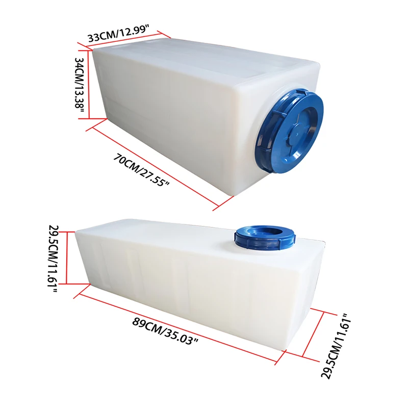 RV Water Tank System Pressure Storage Vessel 80L RV Yacht Car Mounted Square Water Bucket Storage Tank