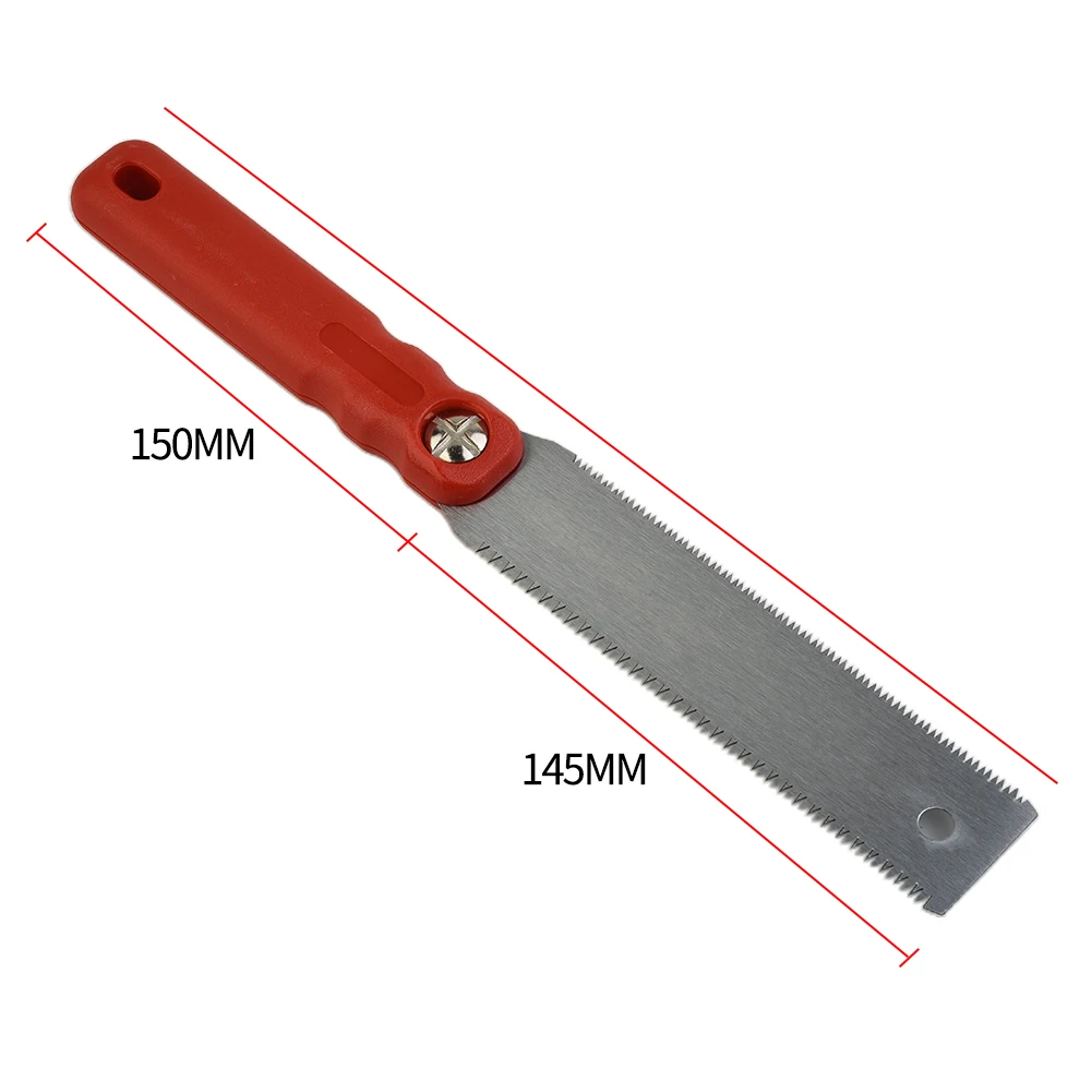 1 Double Edged Japanese Pull Saw 65mn Steel Flexible Blade 3-edge Tooth Hand Saw For Wood Plastic Cutting Woodworking Tool Hand Saw