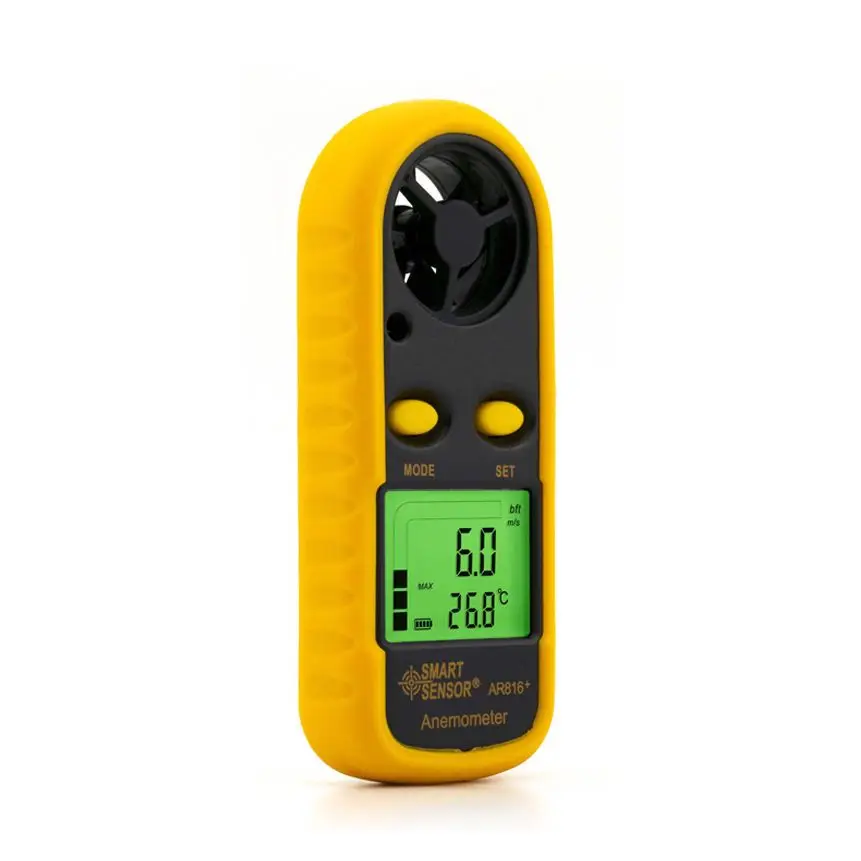 휴대용 디지털 LCD 풍속 풍속계, AR816 플러스, 휴대용 풍속 계량기, 풍속 감지기 백라이트