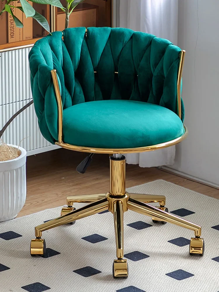 Adjustable Swivel Makeup Chair Living Room Dining Chair Bedroom Dressing Table Rotating Backrest Makeup Chairs Manicure Stools makeup chair
