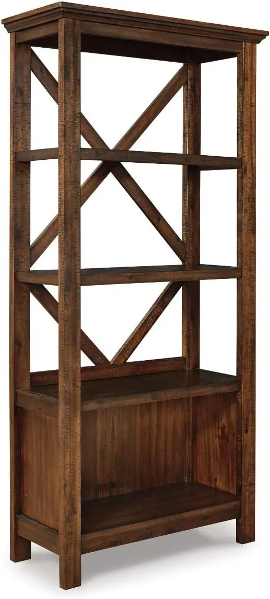 BaldridgeRustic78Bookcasewith4ShelvesDistressedBrownDesigned
