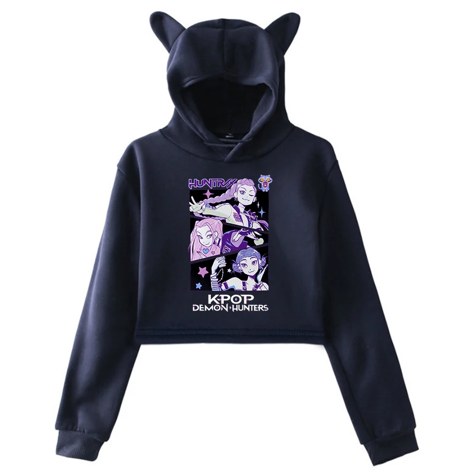2025 CORTIS GO! K-Pop Support Merch Cat Ear Huvtröja – Damtröja Sweatshirt Med Mode Koreansk Stil För K-Pop Fans, Vitt, XXS