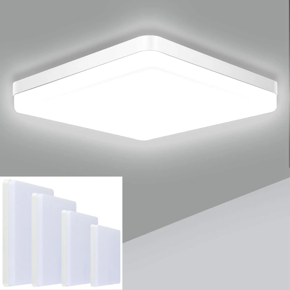 

Square LED Ceiling Lamp Modern Bedroom Home Decor Lighting Cold White Warm White 48W 36W 24W 18W Bathroom Kitchen LED Lights