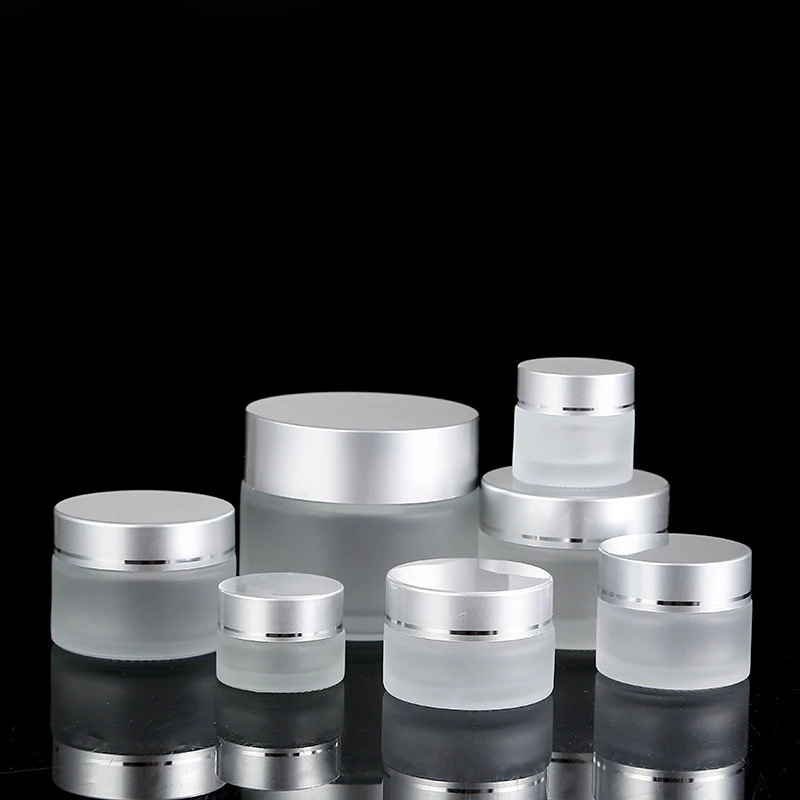 

5/10/15/20/30/50/100g Frosted Glass Refillable Ointment Bottles Empty Cosmetic Jar Pot Face Cream Container Cream Jar