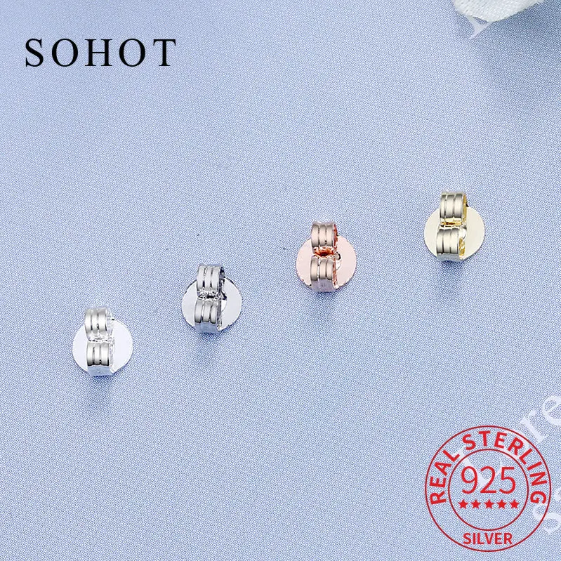 

15 пар/партия, серьги-гвоздики из серебра 925 пробы