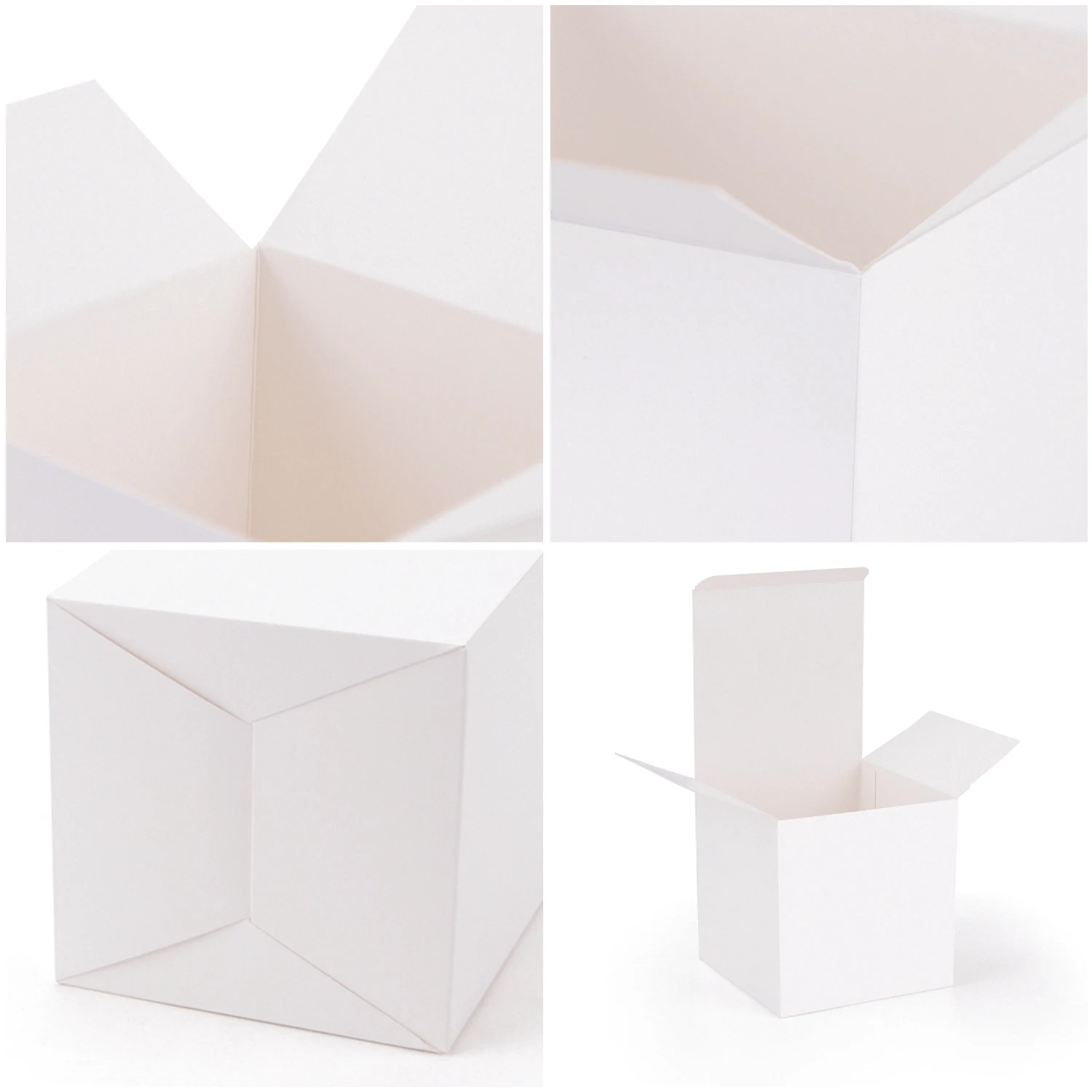 100pcs/흰색 크래프트 종이 상자 DIY 수공예품 포장 상자 카톤 웨딩 파티 상자 멀티 크기