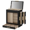 SONGMICS Jewelry Box with Glass Window, 5-Layer Jewelry Organizer with 3 Side Drawers, Jewelry Storage, with Big Mirror, Modern 1