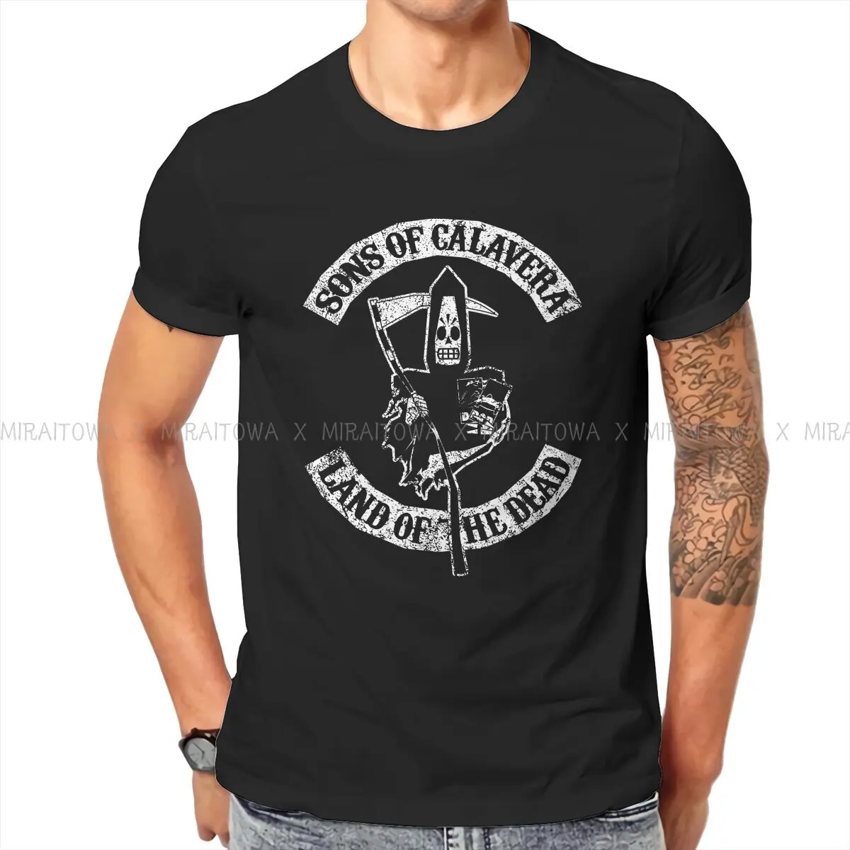 

Grim Fandango Game Fabric TShirt Sons of Calavera Classic T Shirt Leisure Men Clothes Printing