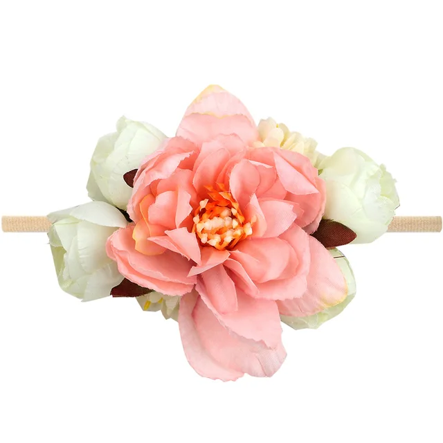 Pearl Lace Artificial Flower Headband Newborn Headband for Baby Girl Handmade Hairband Hair Accessories резинки для волос детям 40